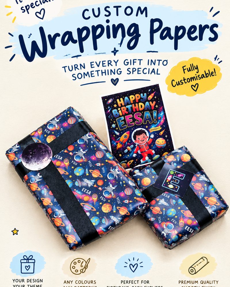 Space Wrapping Paper by Little Surprises